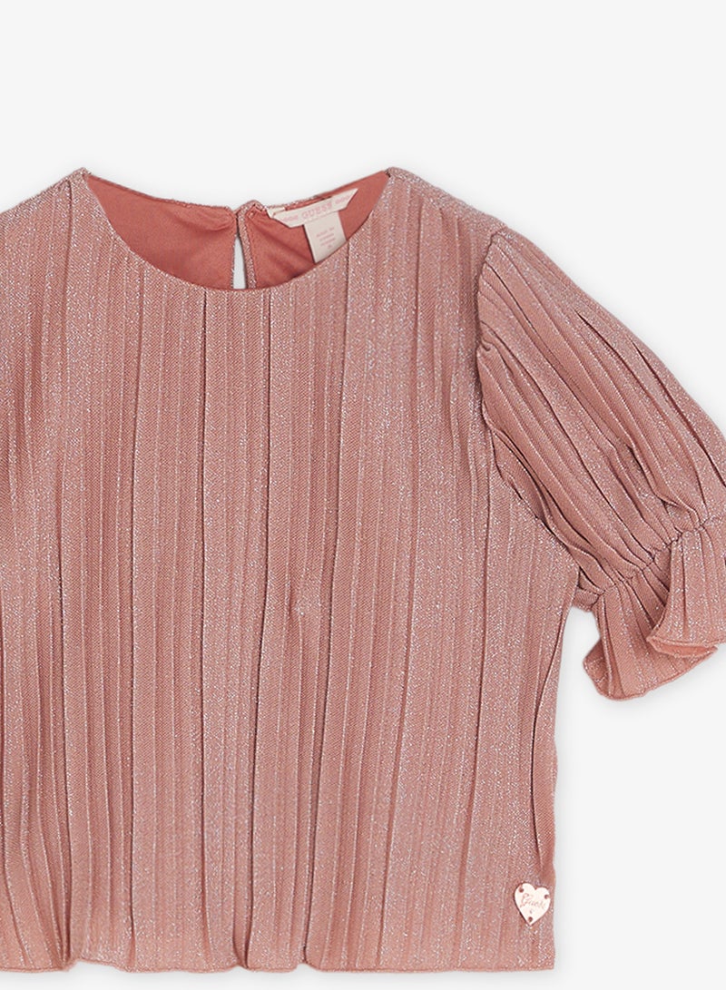 GUESS Infant Crew Neck Top And Palazzo Pants Set - Image 4